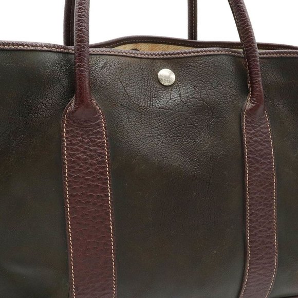 Hermes Garden Party PM Amazonia Tote Bag Authentic Beautiful Bordeaux Color - Picture 3 of 9